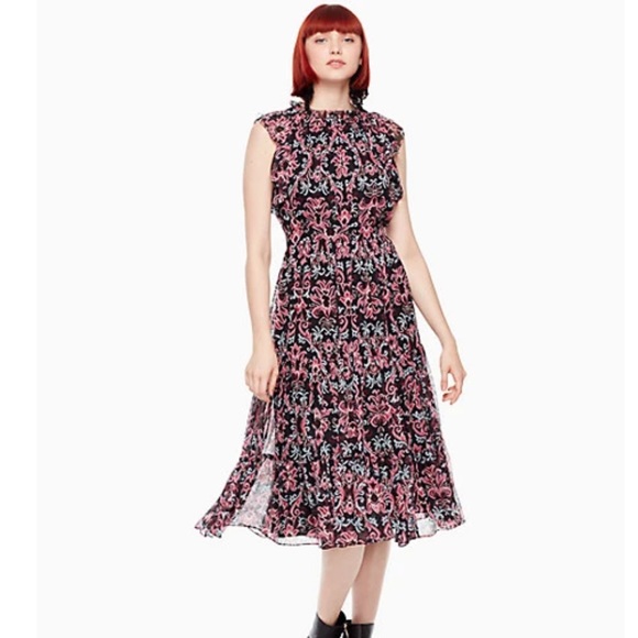 Kate Spade Chiffon Midi Dress